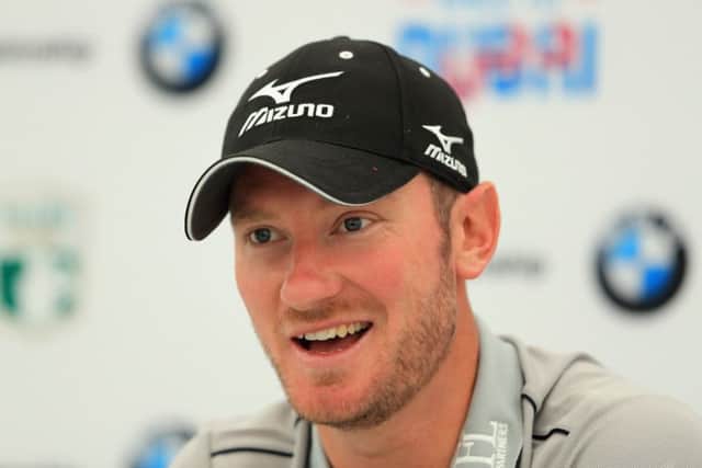 Defending champion Chris Wood speaks to the media ahead of the BMW PGA Championship at Wentworth. Picture: Richard Heathcote/Getty Images