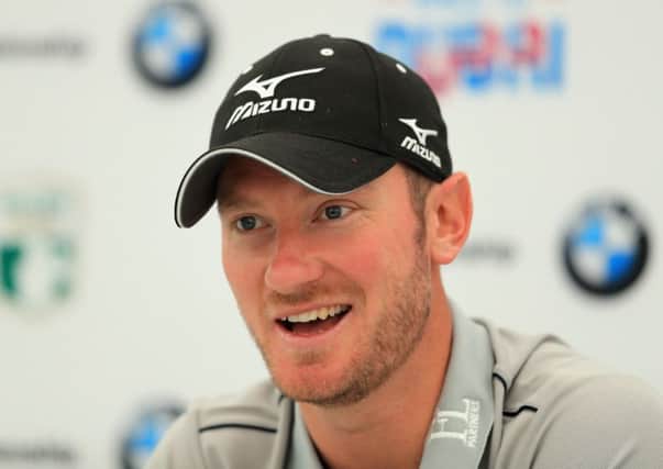 Defending champion Chris Wood speaks to the media ahead of the BMW PGA Championship at Wentworth. Picture: Richard Heathcote/Getty Images