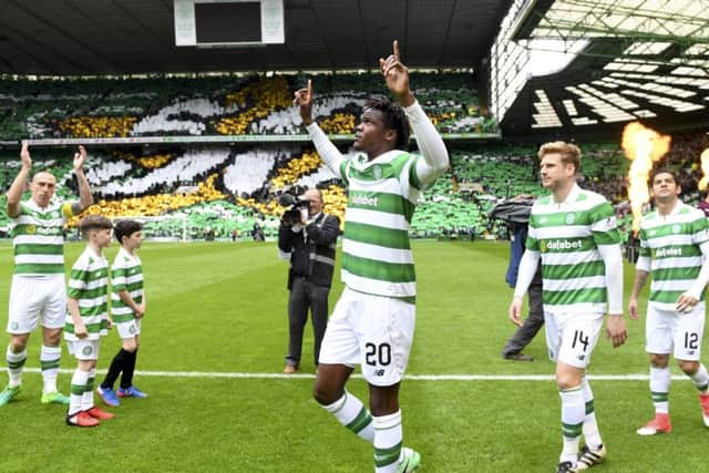 Celtic's Dedryck Boyata emerges from the tunnel before the game against Hearts. Picture: Craig Williamson/SNS