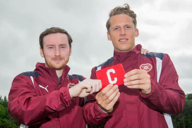 Hearts have announced the installation of Christophe Berra as new club captain. Picture: Ian Georgeson