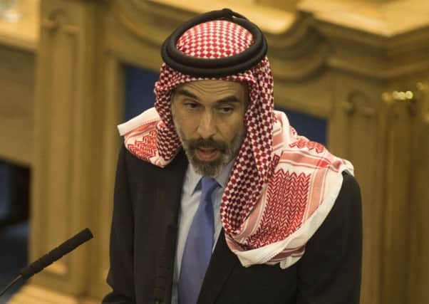 Prince Ghazi bin Muhammad of Jordan delivers a speech to the General Assembly. Picture: Andrew O'Brien
