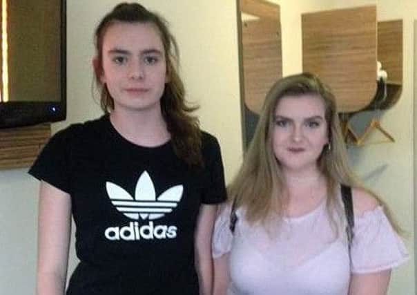 Eilidh MacLeod, 14, (right) who died in the explosion, with friend Laura MacIntyre, 15, who remains seriously ill in hospital. Picture: SWNS