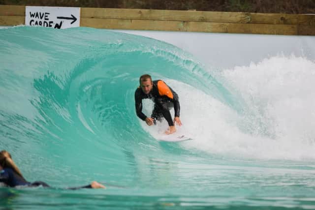 Australian pro surfer Josh Kerr, trying out the new Wavegarden Cove