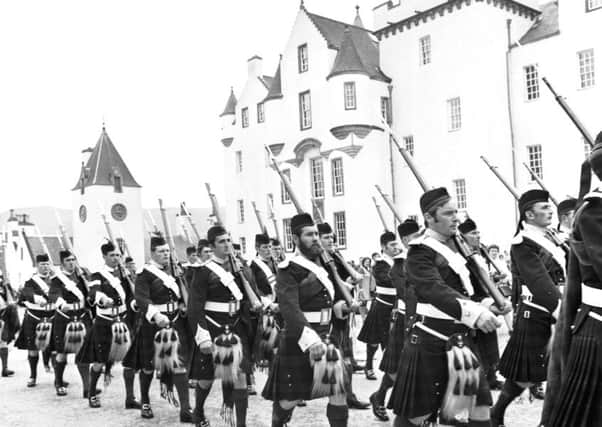 A meeting of the Atholl Highlanders at Blair Atholl Castle, Perthshire, in June 1971. PIC: TSPL.