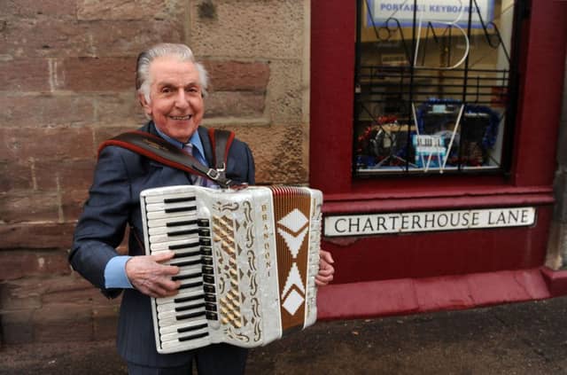 Bill Wilkie playing his accordion. Photo: Phil Wilkinson/TSPL
