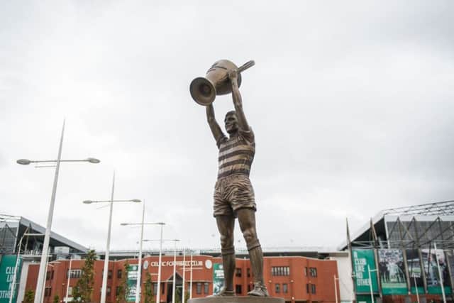 The Billy McNeil statue outside Celtic Park. Picture: John Devlin