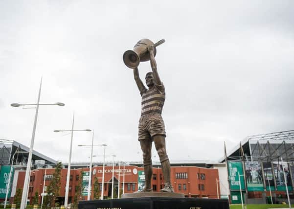 The Billy McNeil statue outside Celtic Park. Picture: John Devlin