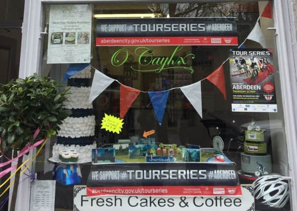 O'Caykx won the window display competition for the Tour Series in Aberdeen. Picture: Supplied