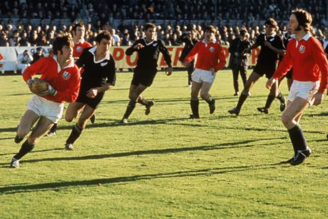 The legendary Wales stand-off Barry John in action during the First Test in Dunedin in 1971
Photograph: Getty Images