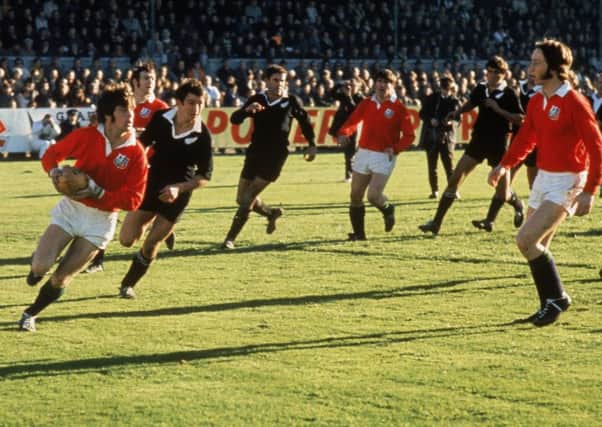 The legendary Wales stand-off Barry John in action during the First Test in Dunedin in 1971 
Photograph: Getty Images