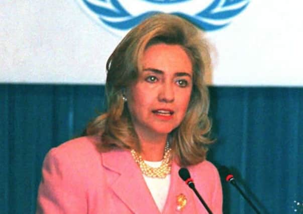 Hillary Clinton at the World Conference on Women in Beijing in 1995. Photograph: Emmanuel Dunand/Getty