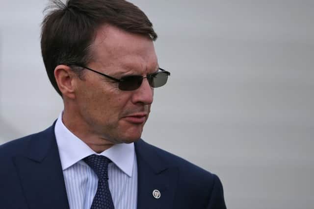 Trainer Aidan O'Brien saddles Washington DC in the Armstrong Aggregates Temple Stakes at Haydock. Picture: Alan Crowhurst/Getty Images