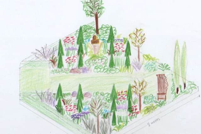 A plan of the garden, which will be unveiled this week.