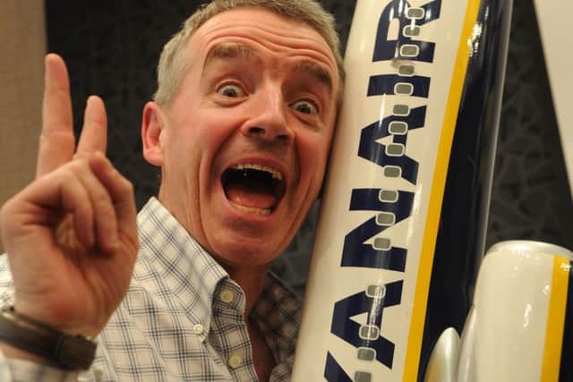 Ryanair boss Michael OLeary is expected to announce pre-tax profits of Â£1.13bn as a result of a sharp drop in unit costs. Picture: Getty Images