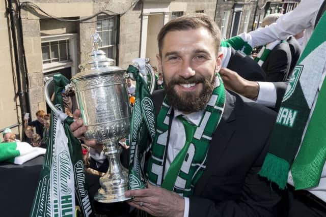 Although he wasn't picked for last season's Scottish Cup final, Kevin Thomson enjoyed the victory parade the next day.
Picture: Alan Rennie