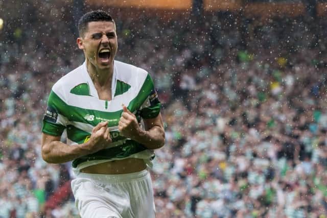 Tom Rogic winning goal secured the treble for Celtic. Pic: SNS/Craig Williamson