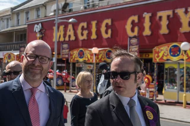 Ukip leader Paul Nuttall (L) with Clacton candidate Peter Oakley. Picture: Getty Images