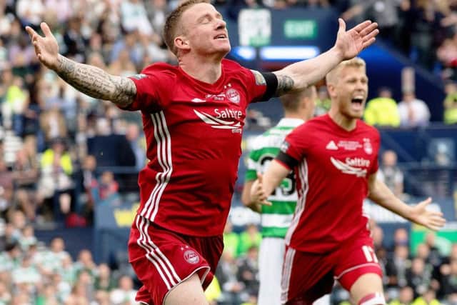 Jonny Hayes scored for Aberdeen against Celtic in the Scottish Cup final. Pic: SNS