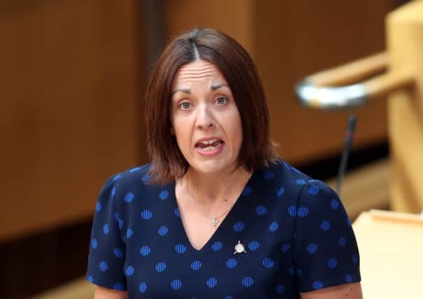 Scottish Labour party leader Kezia Dugdale during First Minister's Questions at the Scottish Parliament in Edinburgh. Picture: Jane Barlow/PA Wire