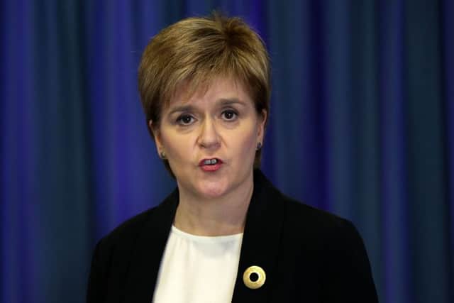 Nicola Sturgeon claimed a vote for Labour risked letting the Tories in "by the back door". Picture: David Cheskin/PA Wire