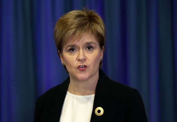 Nicola Sturgeon claimed a vote for Labour risked letting the Tories in "by the back door". Picture: David Cheskin/PA Wire