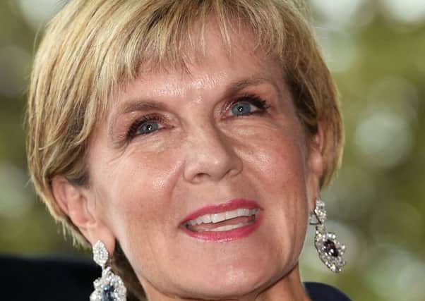 Australia's Foreign Minister Julie Bishop. AFP PHOTO / William WESTWILLIAM WEST/AFP/Getty Images