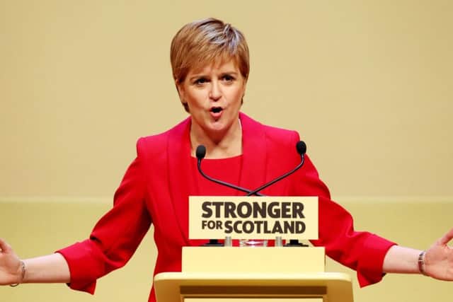 First Minister Nicola Sturgeon speaks during the launch of the SNP General Election manifesto at Perth Concert Hall. Picture: Jane Barlow/PA Wire