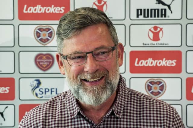 Hearts director of football Craig Levein speaks to the press. Picture: SNS