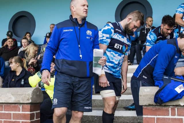Scotland head coach Gregor Townsend oversees training at St Andrews. Picture: Gary Hutchison/SNS