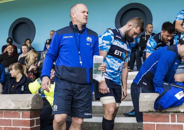 Scotland head coach Gregor Townsend oversees training at St Andrews. Picture: Gary Hutchison/SNS
