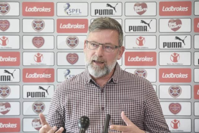 Hearts Director of Football Craig Levein speaks to the media. Picture: Greg Macvean