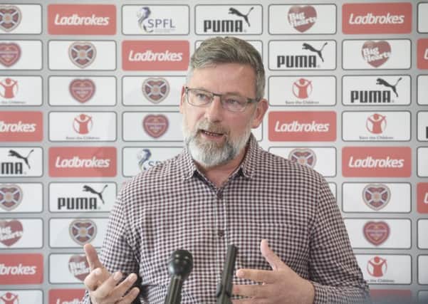 Hearts Director of Football Craig Levein speaks to the media. Picture: Greg Macvean