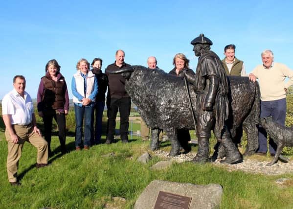 Chairman Donald MacNeil and committee members of the Highland Area Aberdeen Angus Club at Dingwall Marts Drovers Monument. Picture: Supplied