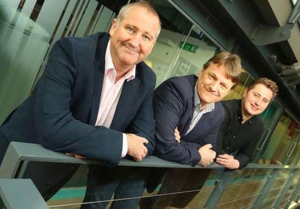From left: Pogo App chairman Neil Francis, Northstar director Ian Richards and Pogo App chief Jack Francis. Picture: Contributed