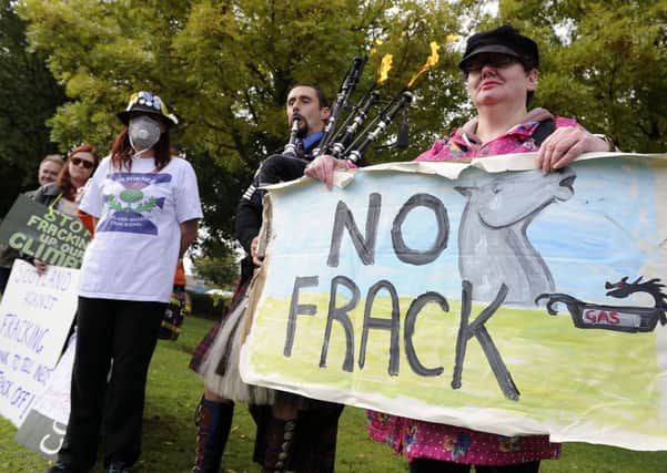 Protestors against fracking. Picture Michael Gillen.