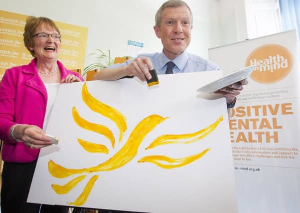 Scottish Liberal Democrats party leader Willie Rennie launches his party's General Election manifesto. Picture: SWNS