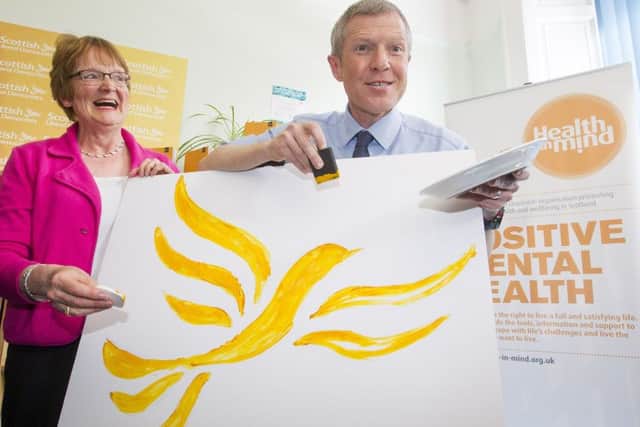 Scottish Liberal Democrats party leader Willie Rennie launches his party's General Election manifesto. Picture: SWNS
