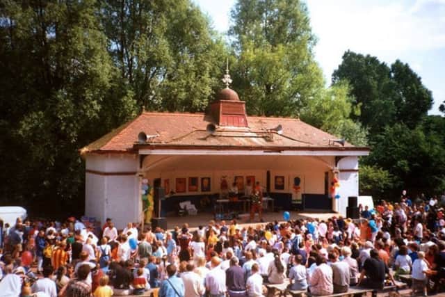 An open day held in the 1990s as the campaign to save the bandstand got underway. PIC: Friends of Kelvingrove Park.