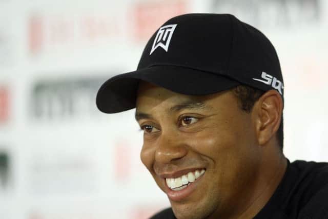 Tiger Woods speaks during a press conference in 2008 (AP Photo/Peter Morrison)