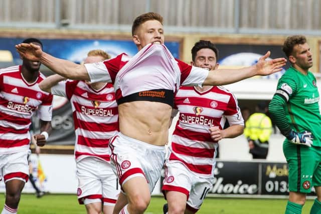 Hamilton Accies won the play-off to avoid relegation but finished bottom of the Sportscene league - they were the team most likely to be shown last on the programme. Picture: Paul Devlin/SNS