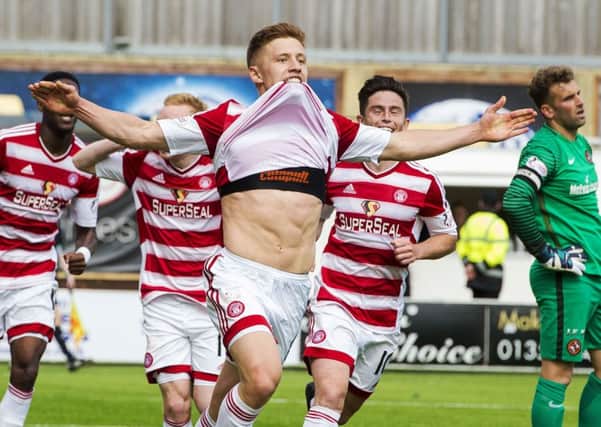 Hamilton Accies won the play-off to avoid relegation but finished bottom of the Sportscene league - they were the team most likely to be shown last on the programme. Picture: Paul Devlin/SNS