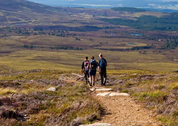 Walking and hiking is a major attraction of the Cairngorms National Park, a massive survey has found. Picture: Contributed