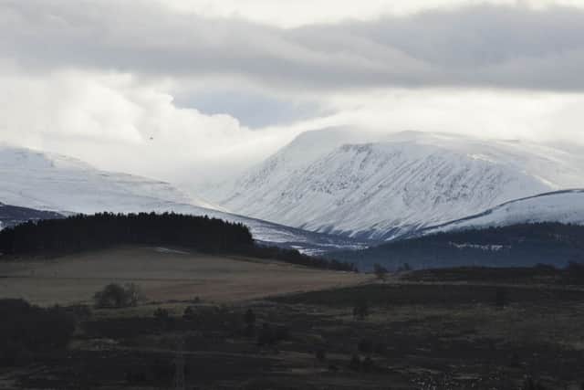 View of the Cairngorm mountains from Lynbreck near Granton-on-Spay. Picture Ian Rutherford/TSPL