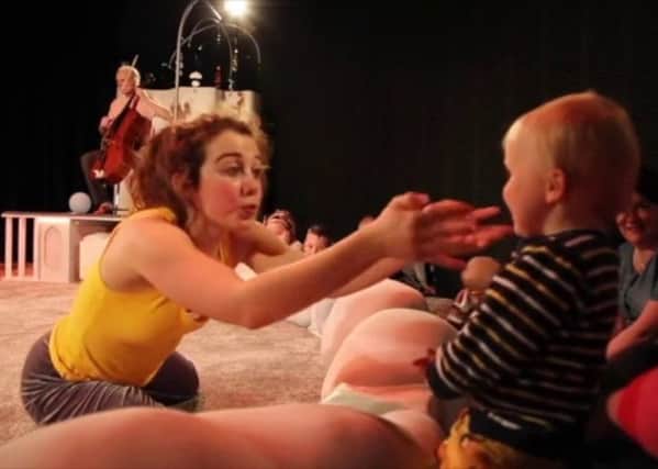 MamaBabaMe is a dance-based show for toddlers who get to play with the performers and musical instruments