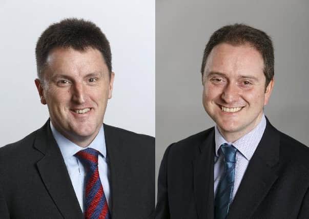 David Rose, left, and James Wilson have been promoted to partners at Maclay Murray & Spens. Picture: Contributed