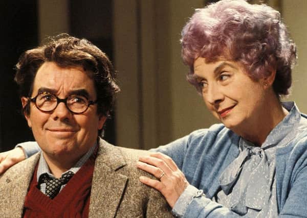 Comedian Ronnie Corbett with Barbara Lott, who played his overbearing mother in the 1980s BBC sitcom Sorry