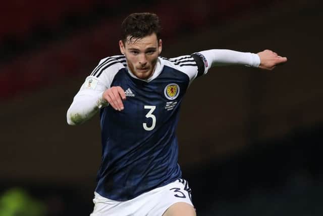 Andy Robertson of Scotland in action against Slovenia at Hampden. Picture: Ian MacNicol/Getty Images