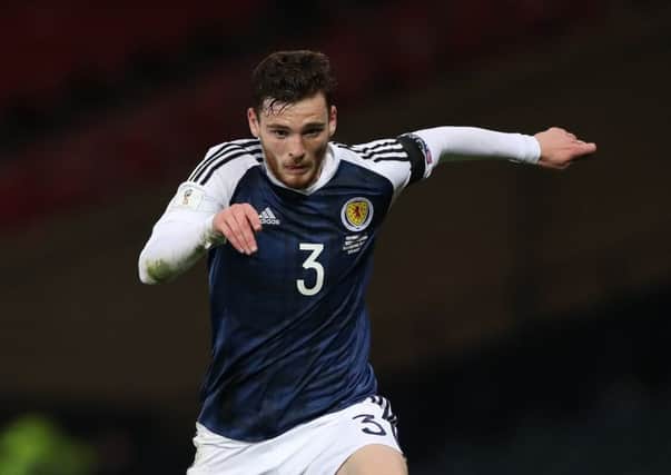 Andy Robertson of Scotland in action against Slovenia at Hampden. Picture: Ian MacNicol/Getty Images