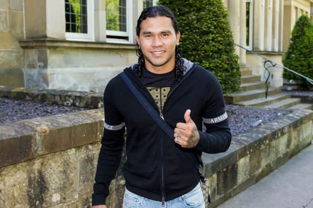 Rangers target Carlos Pena outside his hotel in Glasgow. Picture: Paul Devlin/SNS