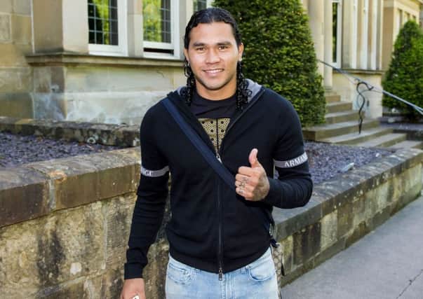 Rangers target Carlos Pena outside his hotel in Glasgow. Picture: Paul Devlin/SNS